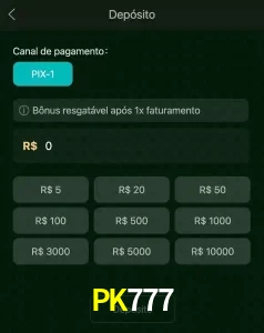 deposits PK777